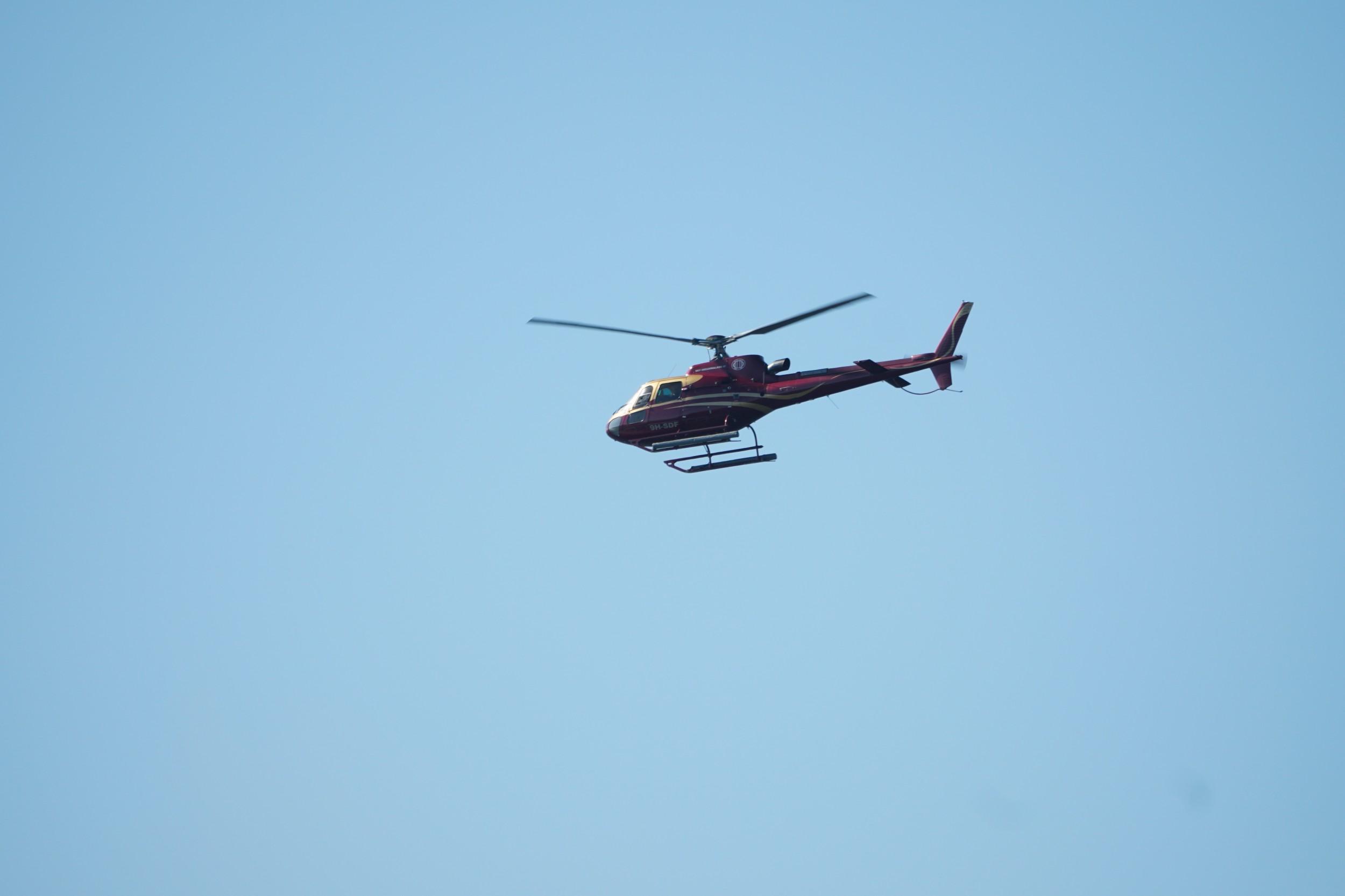 Helicopter over Aquatic Cove