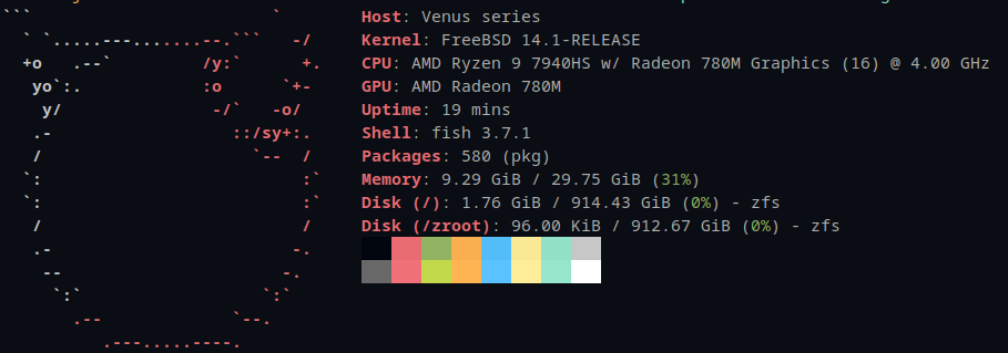 fastfetch showing freebsd